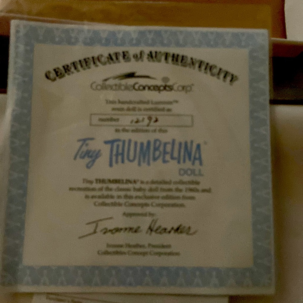 Tiny Thumbelina  doll
